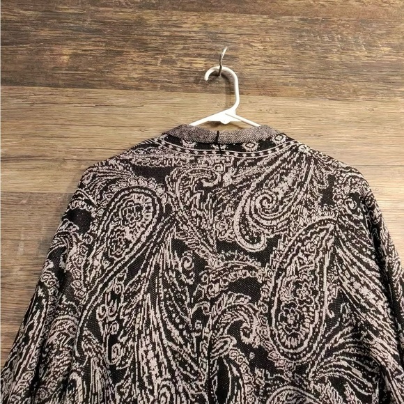 Ruby Rd. Black and Gray Paisley Cardigan - Picture 2 of 10